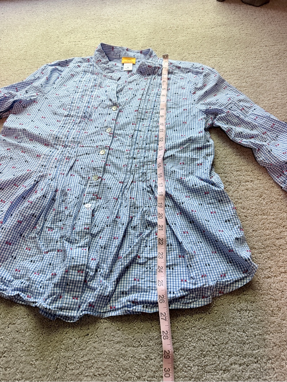 Ruby Rd Gingham patterned shirt, medium - Picture 3 of 5